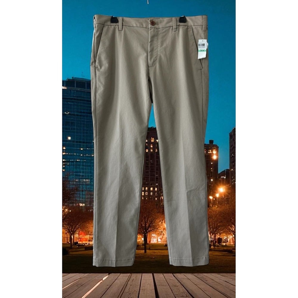 NEW Men's Izod Sports Flex‎ Khaki Tan Pants Performance Stretch 34x30 Sport Golf - Picture 12 of 12